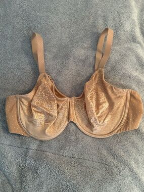 Wacoal Nude 40D Underwire Bra Dot Print No Padding